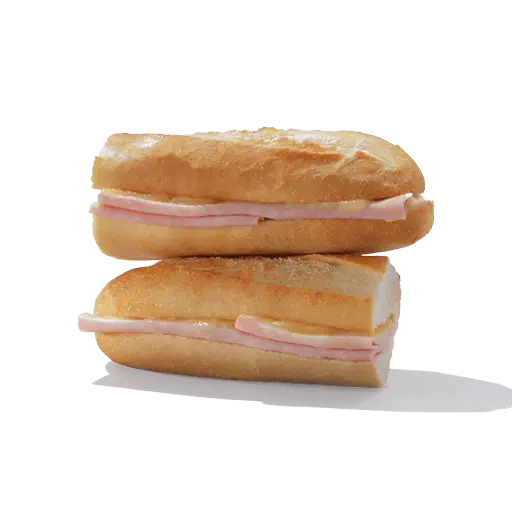 Hot Ham and Cheese Baguette