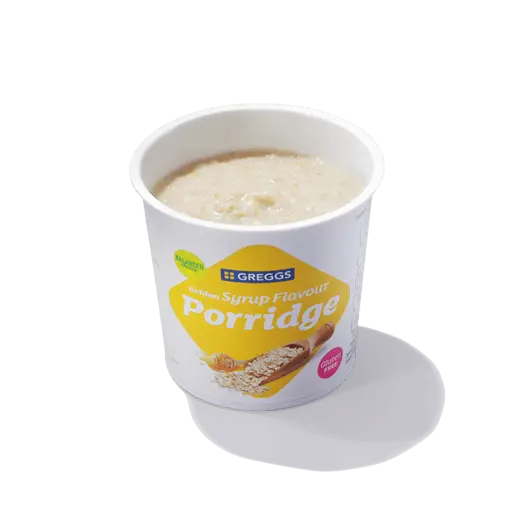 Greggs Breakfast Menu 20 Golden Syrup Flavour Porridge Ready to eat