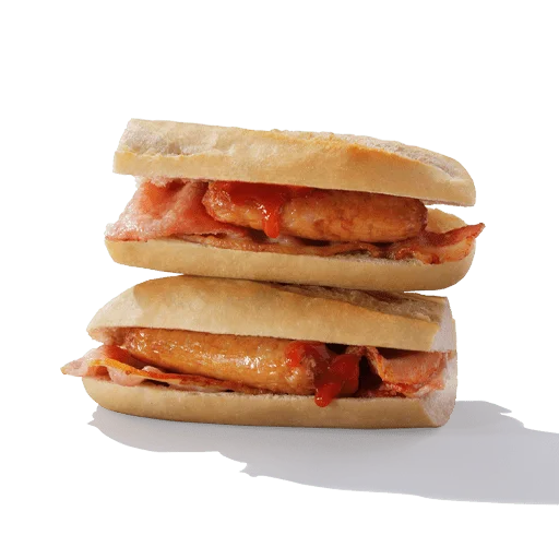 Bacon and Sausage Breakfast Baguette